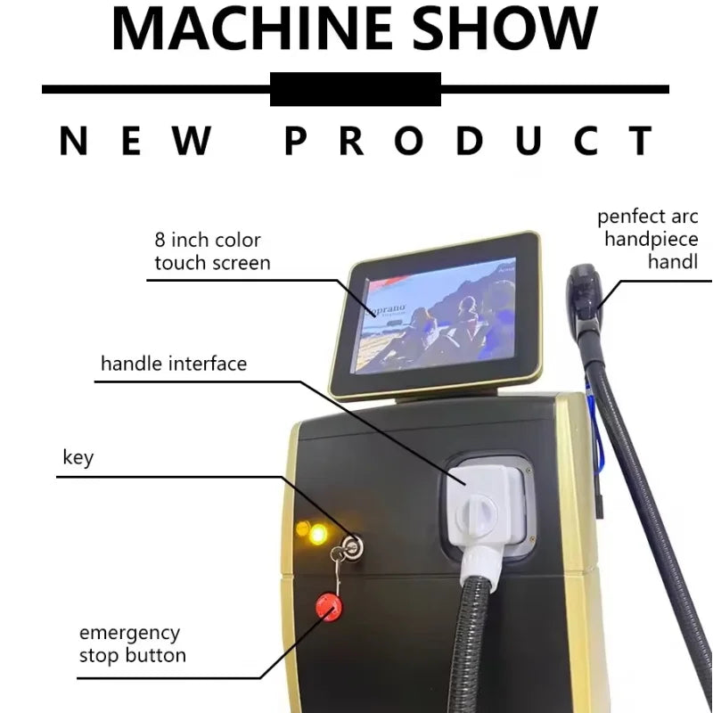 Professional Epilation Diode Laser Hair Removal Machine 755 808 1064 Factory Price 3 Wavelengths Epilator Laser Hair Removal