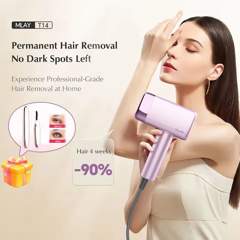 Malay Laser MLAY T14 IPL Ice Cool Laser Hair Removal Device Original Hair Removal Replaceable Lamps Home Epilator For Men Women