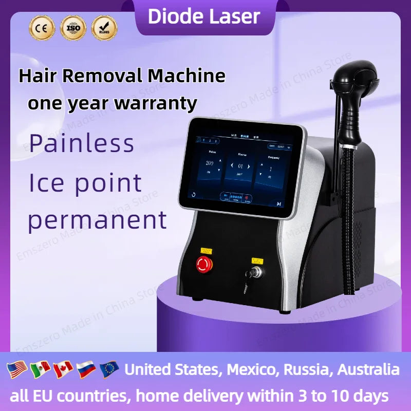 Factory Price 3500W Laser Ice Platinum Triple Wavelength 755 808 1064 Ice Diode Laser effective Hair Removal Machine