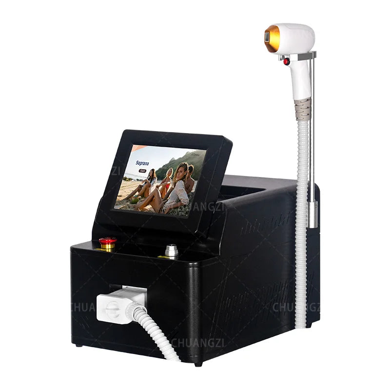 3000W Diode Laser Hair Removal Machine 3 Wave Alexandrit Permanent Removal Cooling Head Painless Laser Epilator