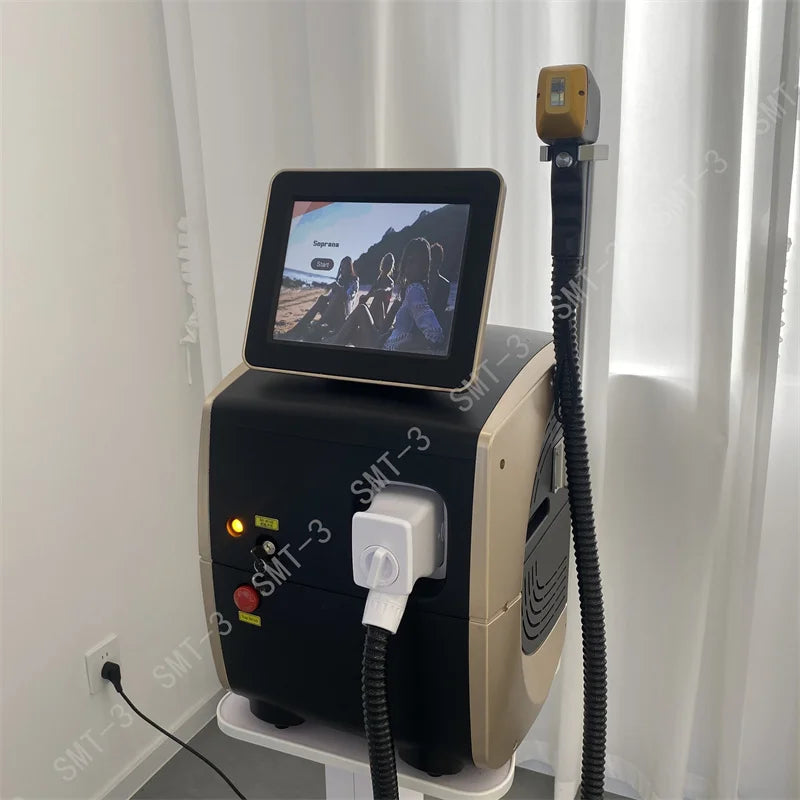 Ice Painless Alexandrite Laser Permanent Hair Remover 755nm 808nm 1064nm Diode Laser Hair Removal Machine Epilation Definitive