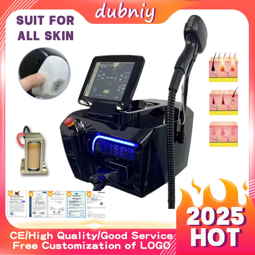 50,000,000 Shots Salon Professional Portable Painless 808nm1064nm755nm Diode Laser Hair Removal Machine with Triple  Wavelength