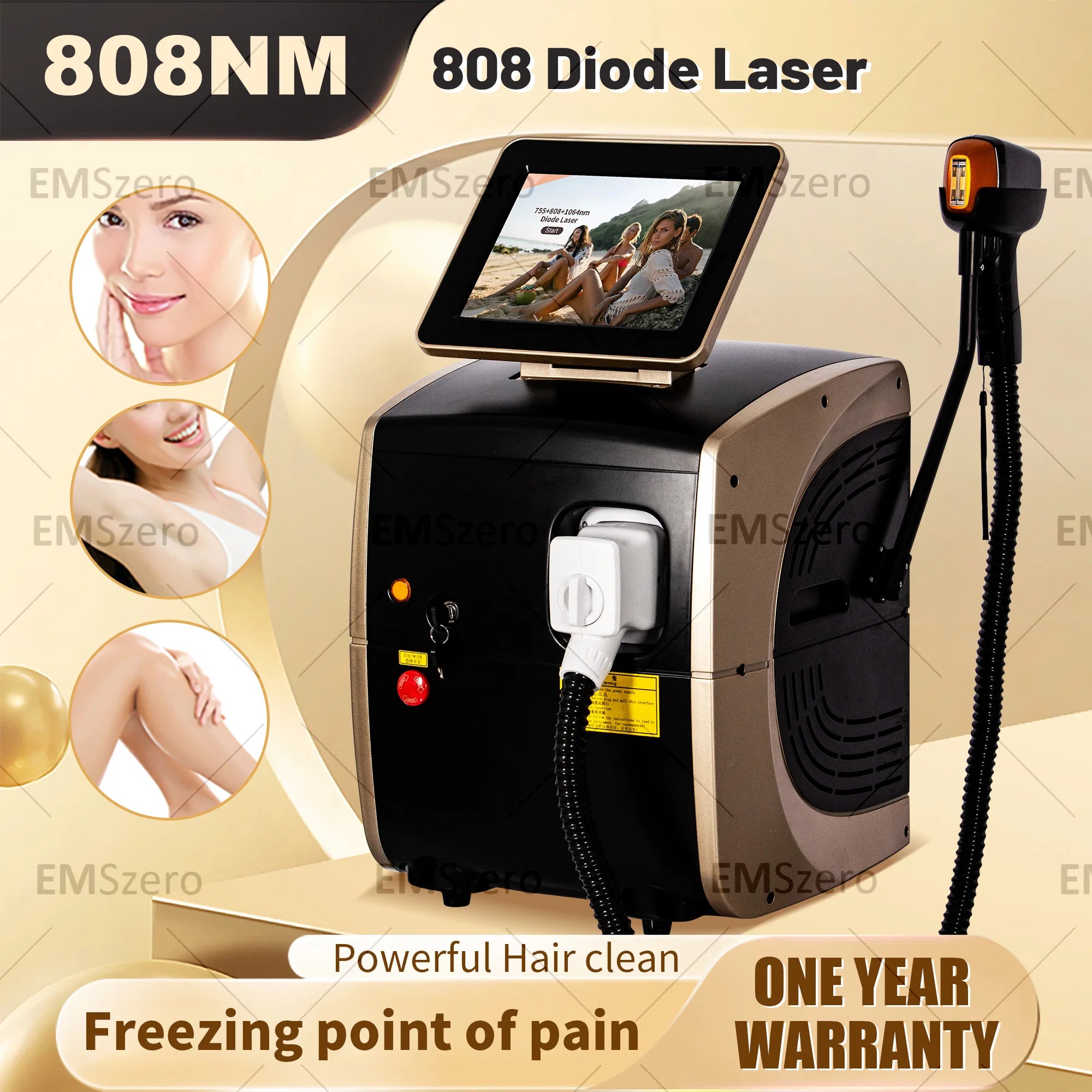Professional Ice Titanium Painless 808 Diode Laser Hair Removal Machine ICE Platinum Hair Removal Laser Remove Hair Device