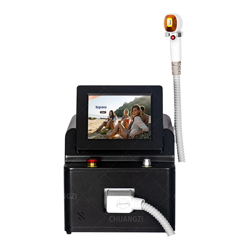 3000W Diode Laser Hair Removal Machine 3 Wave Alexandrit Permanent Removal Cooling Head Painless Laser Epilator