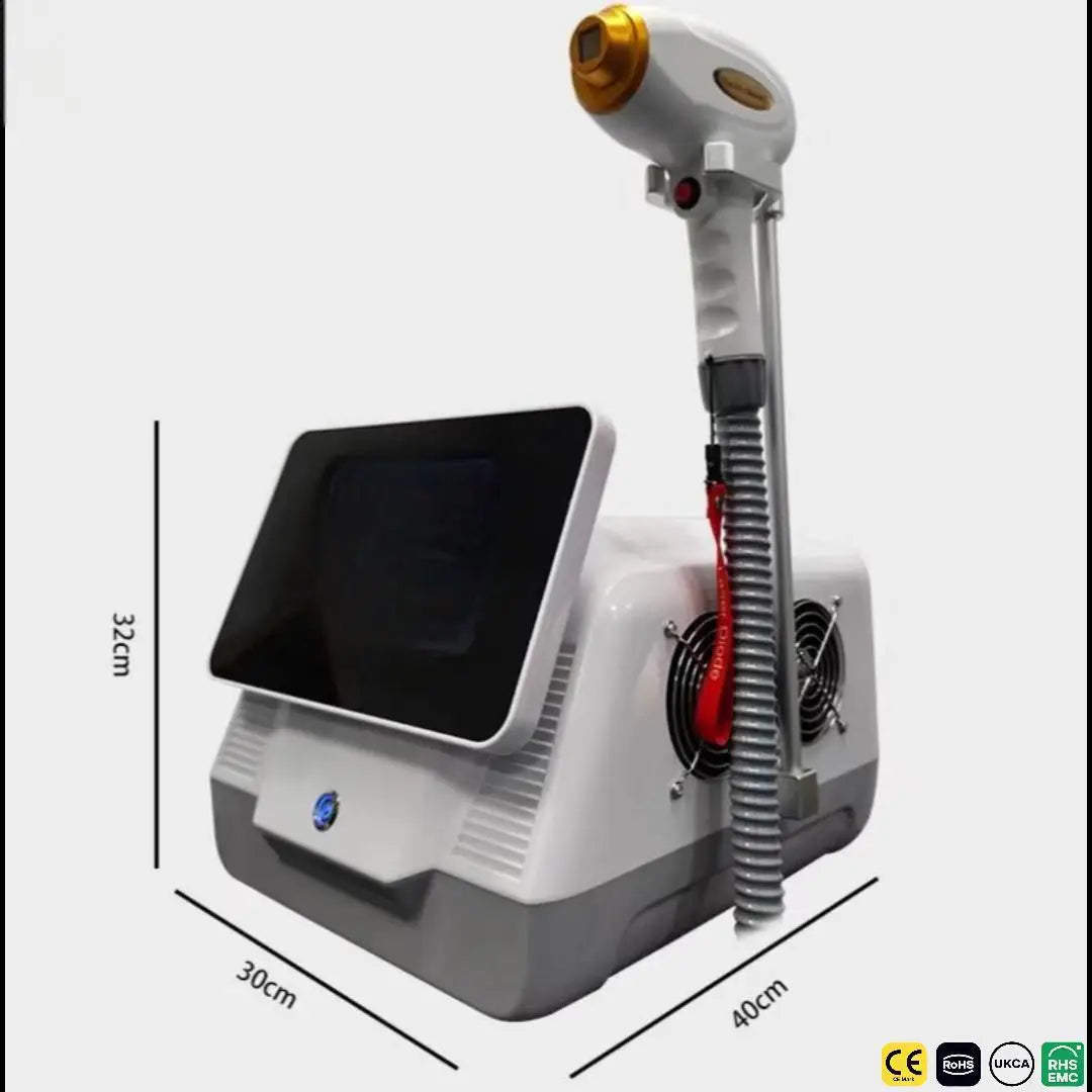 Salon Diode Laser Hair Removal Machine 4000W High Power 4 Wavelengths Ice Cooling All Skin Types Permanent Painless Hair Remover