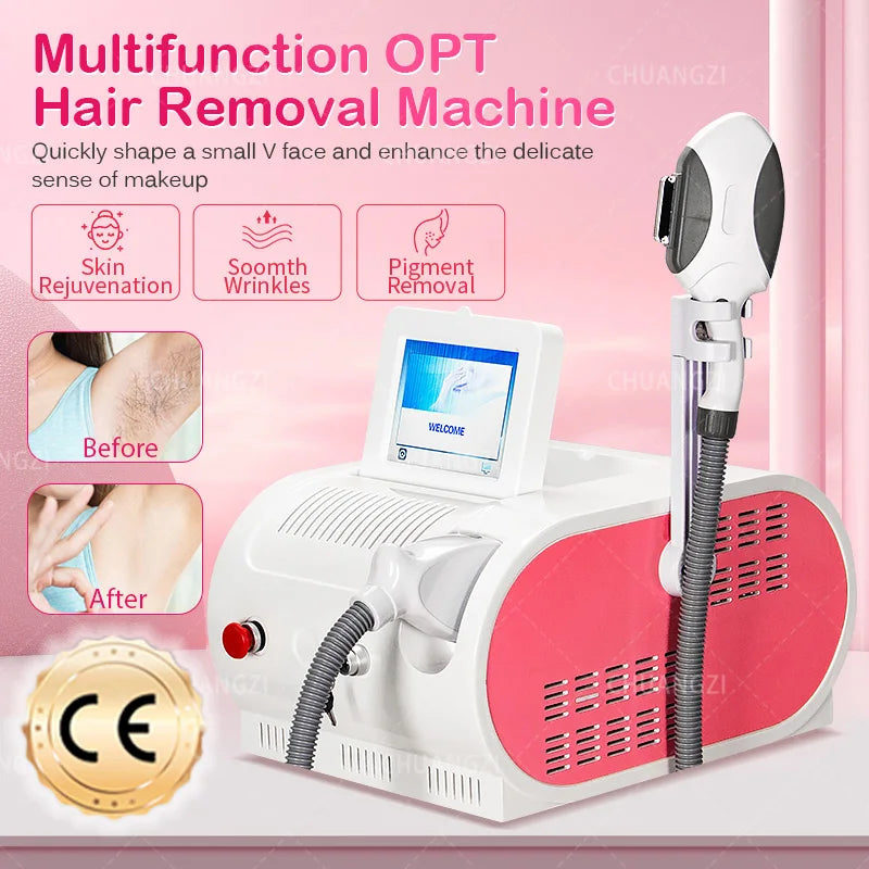 OPT 3 Wavelength Portable Hair Removal Laser Machine Professional Equipment For Painless Hair Removal And Skin Rejuvenation HOT