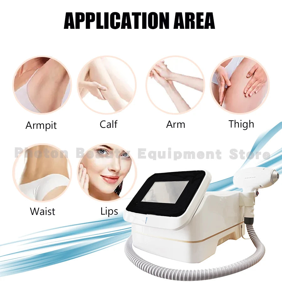 Professional Mini Diode Ice Titanium Laser  Hair Removal Machine 755 808 940 1064nm 4000w Painless Permanent CE