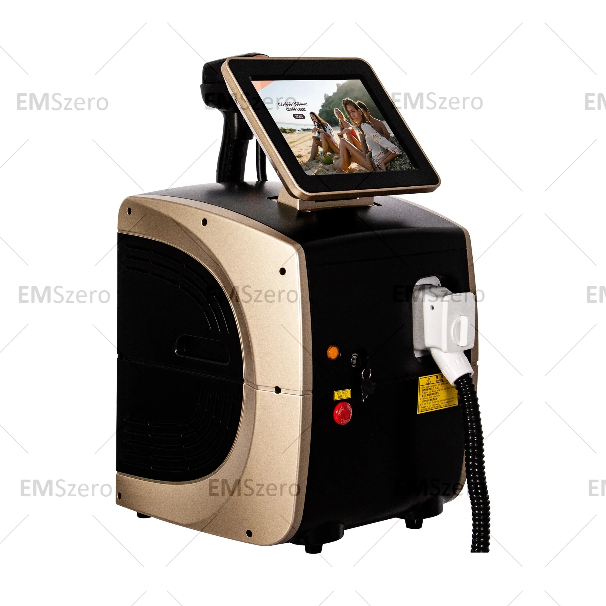 Latest Diode ND:YAG Laser Hair Removal Device - Triple Wavelength, 2000W Power, Painless and Permanent 808nm+1064nm+755nm