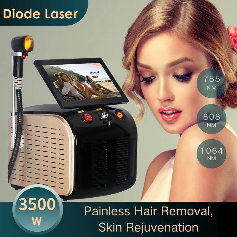 808nm Diode Newest Portable Laser Hair Removal Machine Cooling Head Painless Laser Epilator  Body Hair Removal