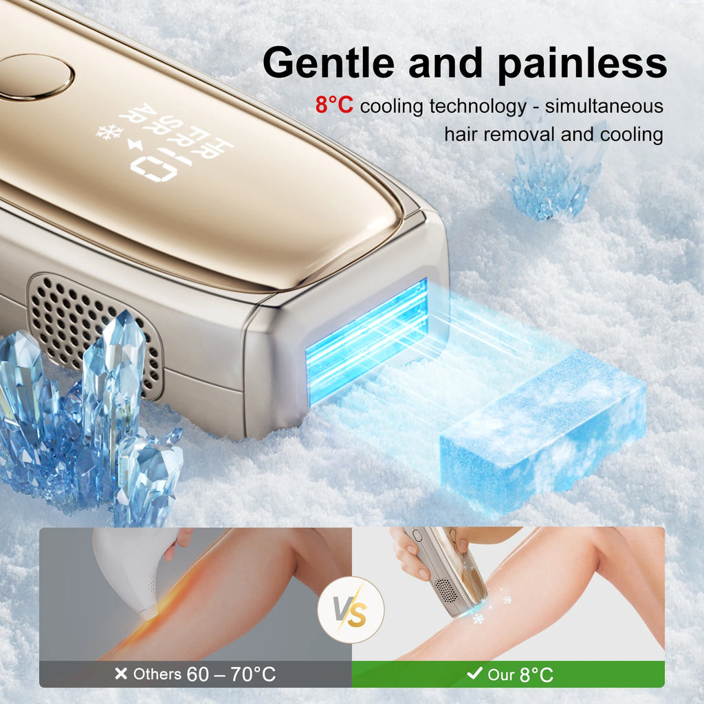 ANLAN IPL Laser Hair Removal ICE Cooling Painless Smart Hair Removal Unlimited Flashes 26J High Power Laser Hair Removal Device